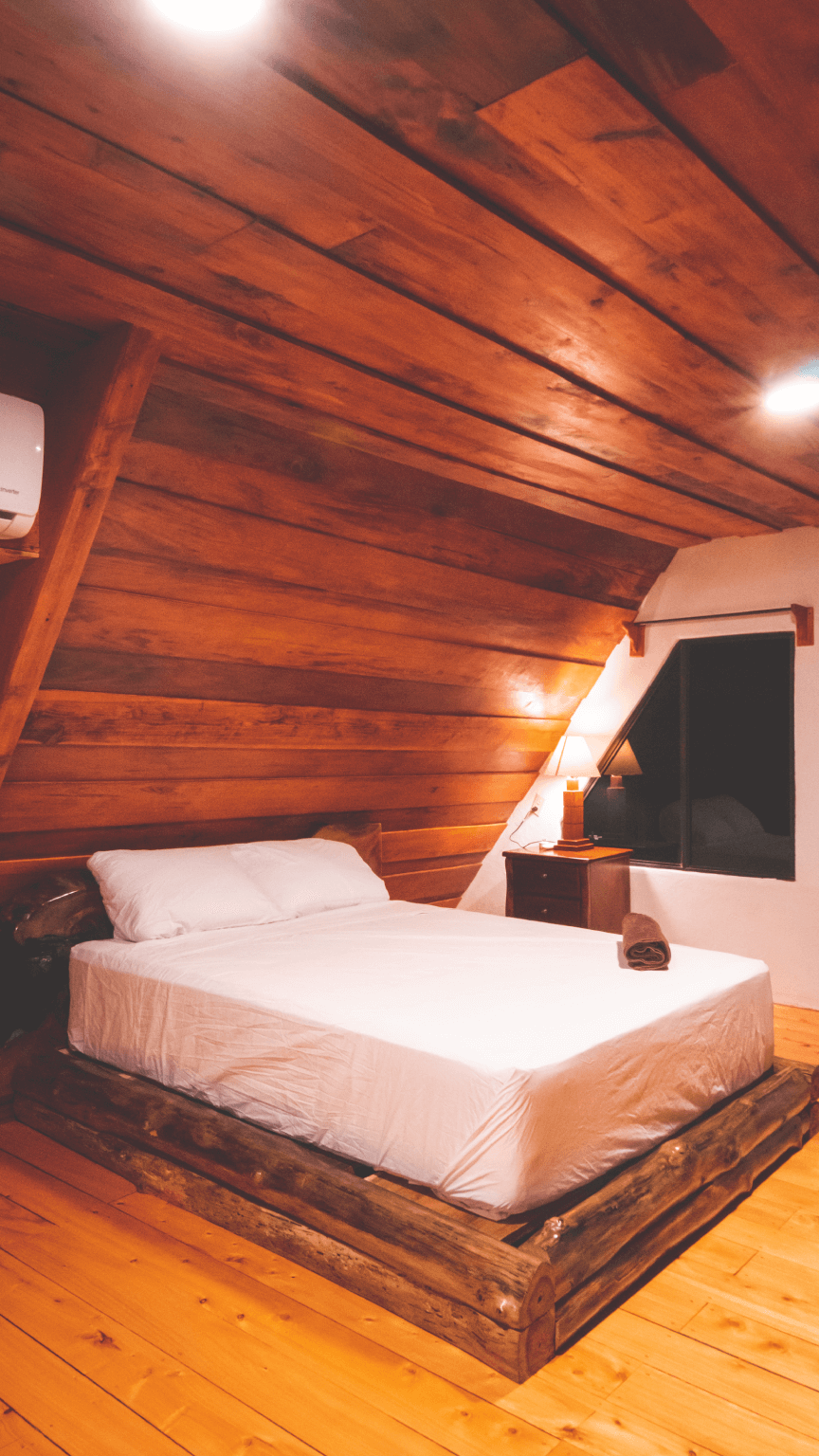 dormitorio de chalet de montaña